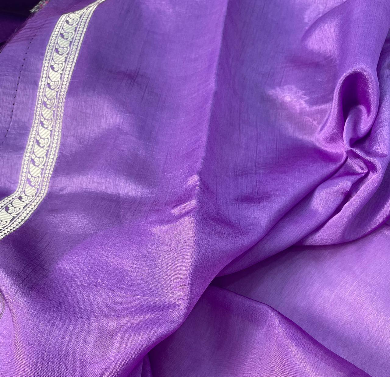 Mango Silk Skirt Mina Border Buta Design Sarees