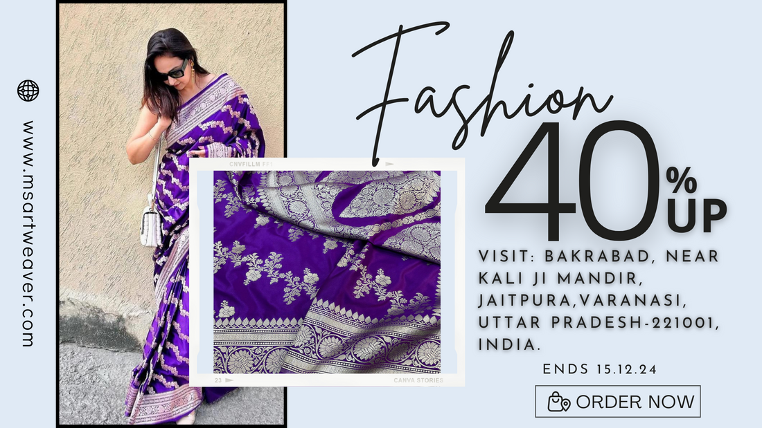 Banaras silk handloom sarees manufacture