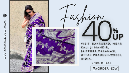 Banaras silk handloom sarees manufacture