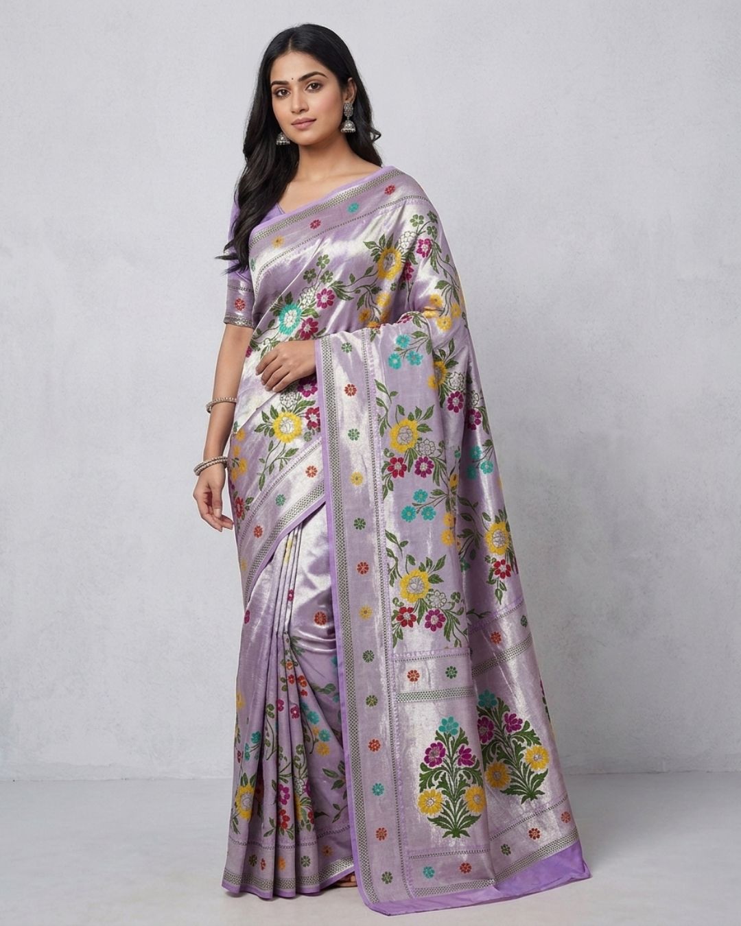 KHADDI TUSSAR GEORGETTE SAREE