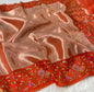 Banarasi Handloom Pure Kora Brocade Saree with Heavy Petit Point Embroidery