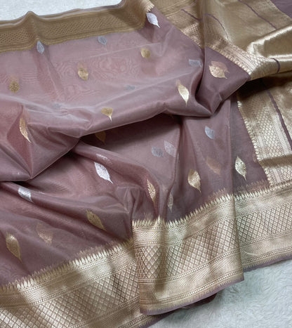 Semi Tissue Sona Rupa Booties Sarees