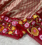 Kora Brocade Petit Point Embroidery Saree