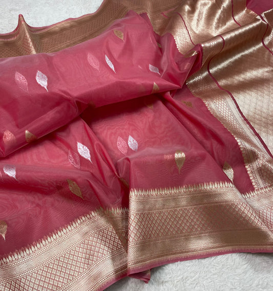 Semi Tissue Sona Rupa Booties Sarees