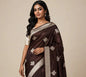 Handloom Pure Katan Silk Ektara Kadhwa Butta Woven Saree