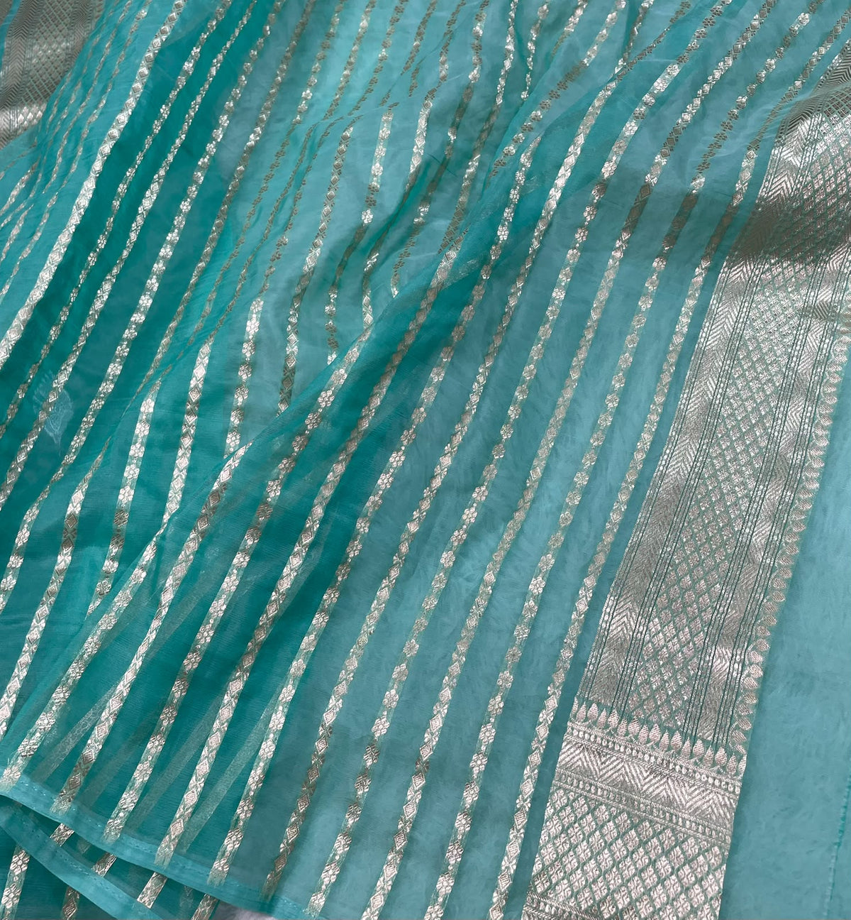 Semi Tissue Sona Rupa Booties Sarees