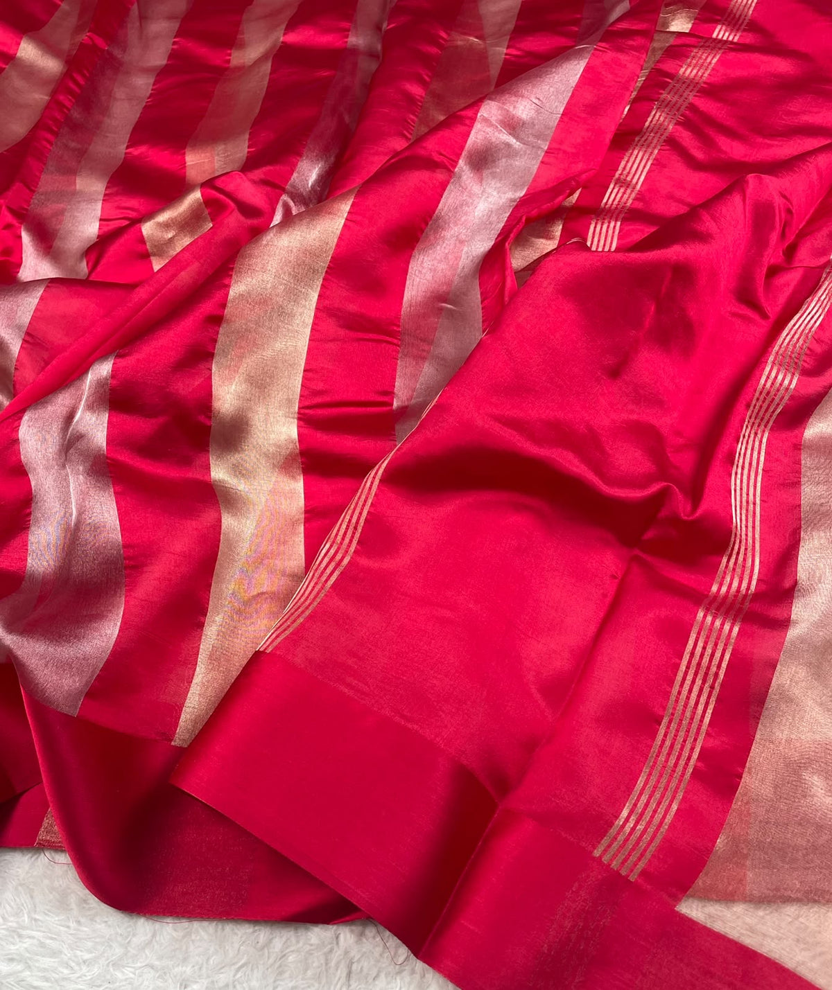 Banarasi Pure Tissue Saree Satin Border