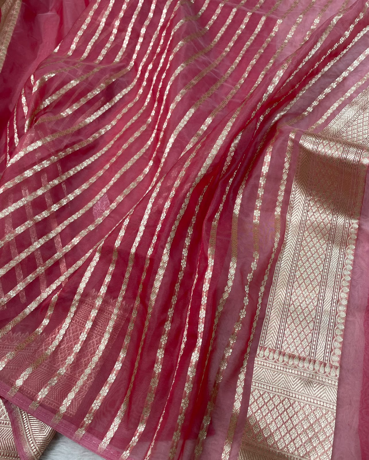 Semi Tissue Sona Rupa Booties Sarees