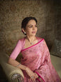 Nita Ambani in Regal Pure Katan Jamdani Silk Banarasi Saree – Handwoven Tanchui Brocade