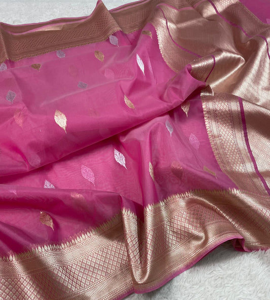 Semi Tissue Sona Rupa Booties Sarees