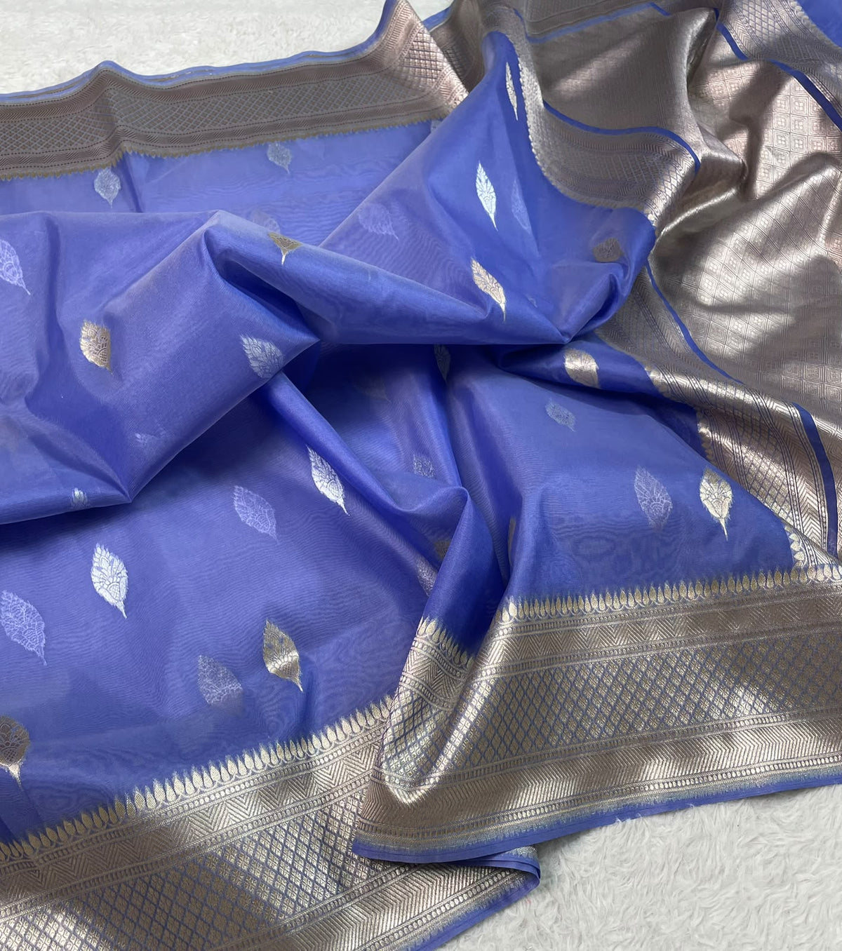 Semi Tissue Sona Rupa Booties Sarees