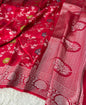 Handloom Tussar Silk Banarasi Border Mina Jaal Saree