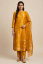 PURE RAW SILK KADHWA SILK SUIT SET WITH PURE KORA DUPATTA
