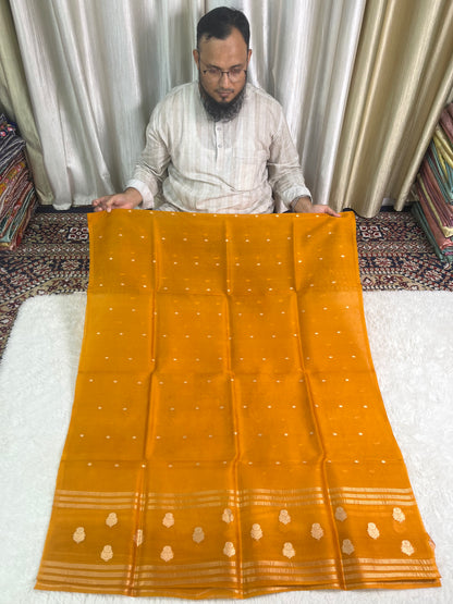 PURE RAW SILK KADHWA SILK SUIT SET WITH PURE KORA DUPATTA