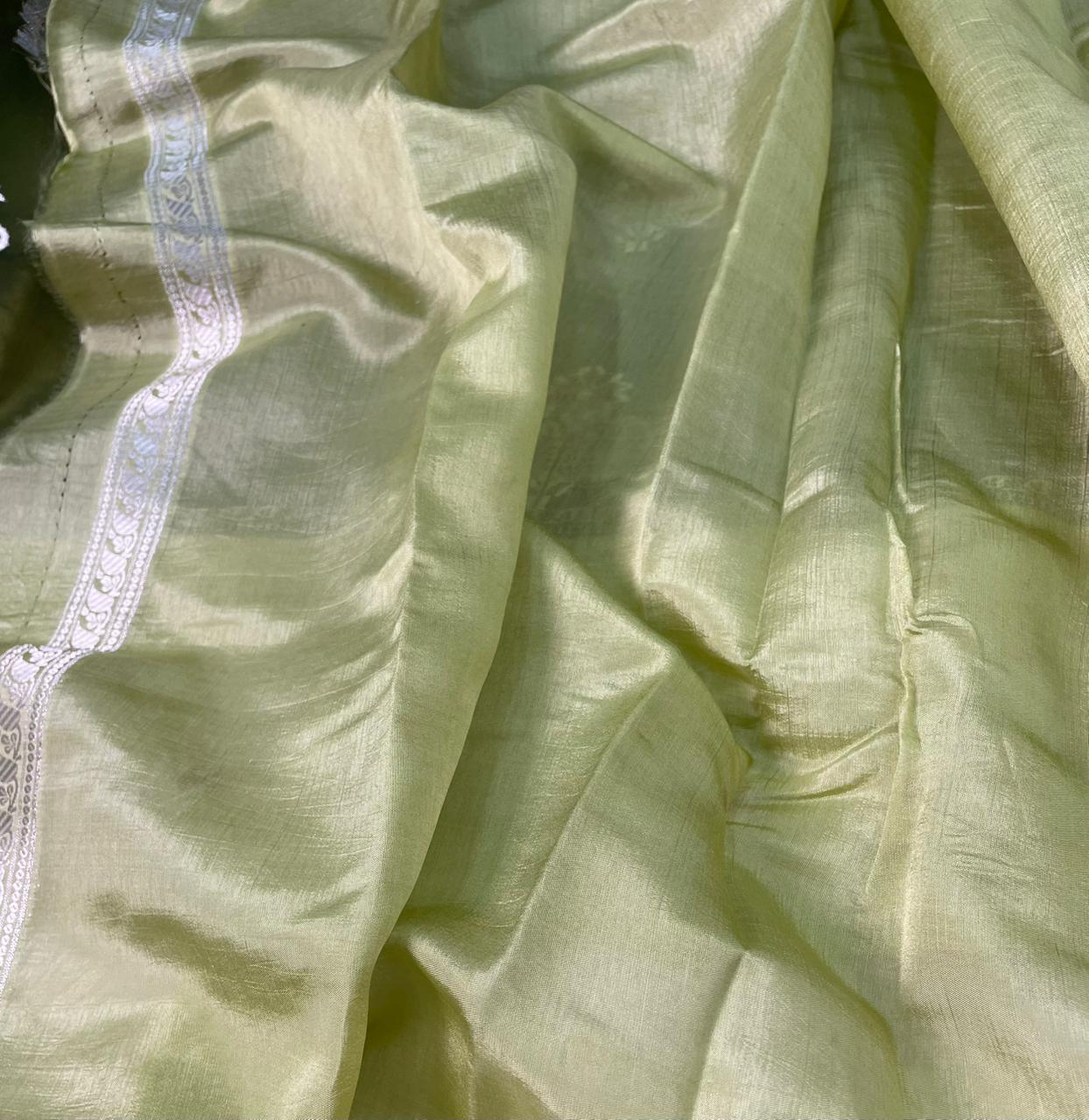 Mango Silk Skirt Mina Border Buta Design Sarees