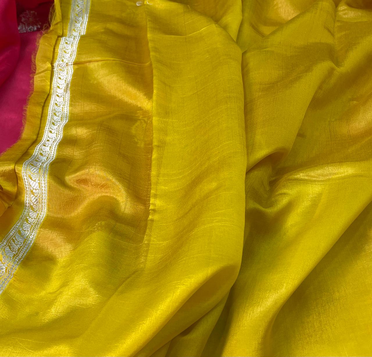 Mango Silk Skirt Mina Border Buta Design Sarees