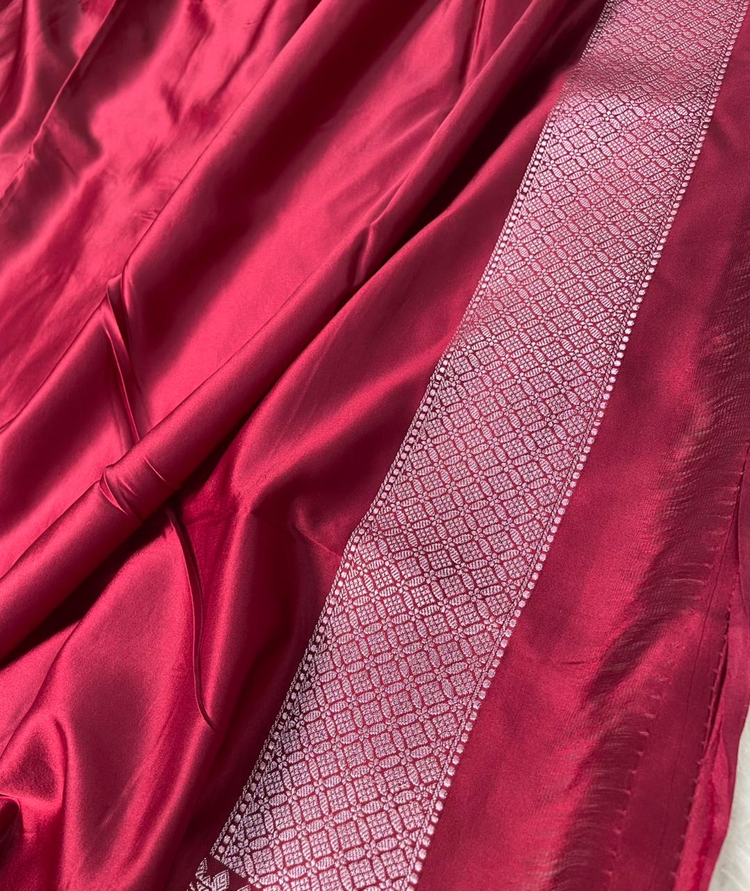 Mashru silk Zari Border Buta Saree