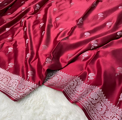Mashru silk Zari Border Buta Saree