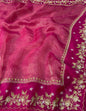 Pure Tissue Handwork Designer Border Saree