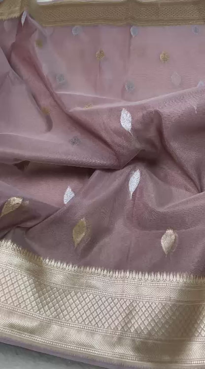 Semi Tissue Sona Rupa Booties Sarees