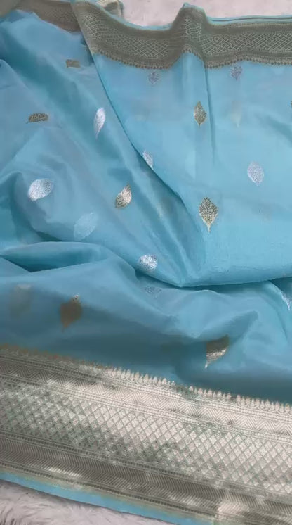 Semi Tissue Sona Rupa Booties Sarees