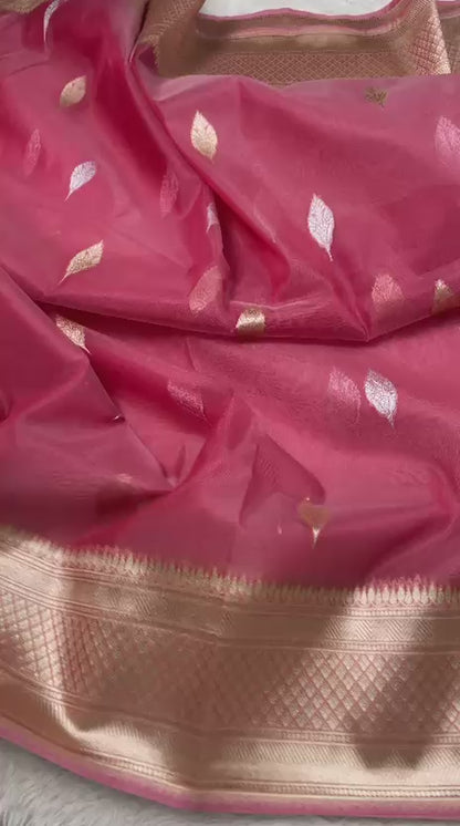 Semi Tissue Sona Rupa Booties Sarees