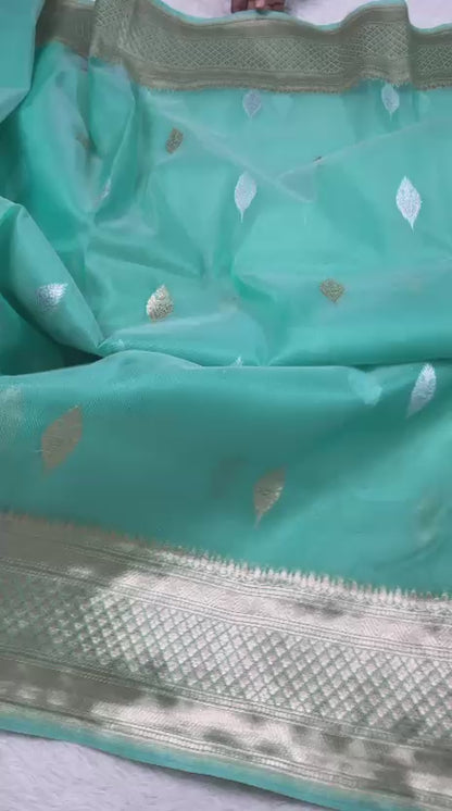 Semi Tissue Sona Rupa Booties Sarees