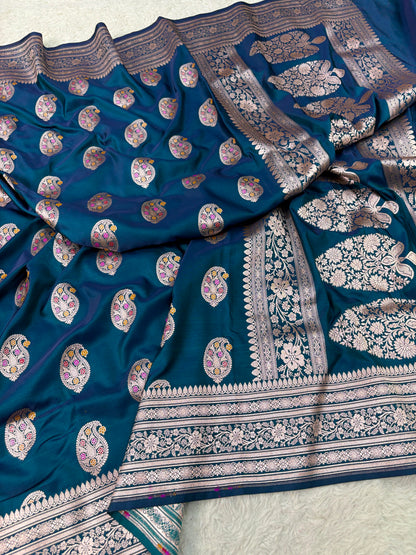 Mashru Silk Tilffi Cutwork Butta Saree