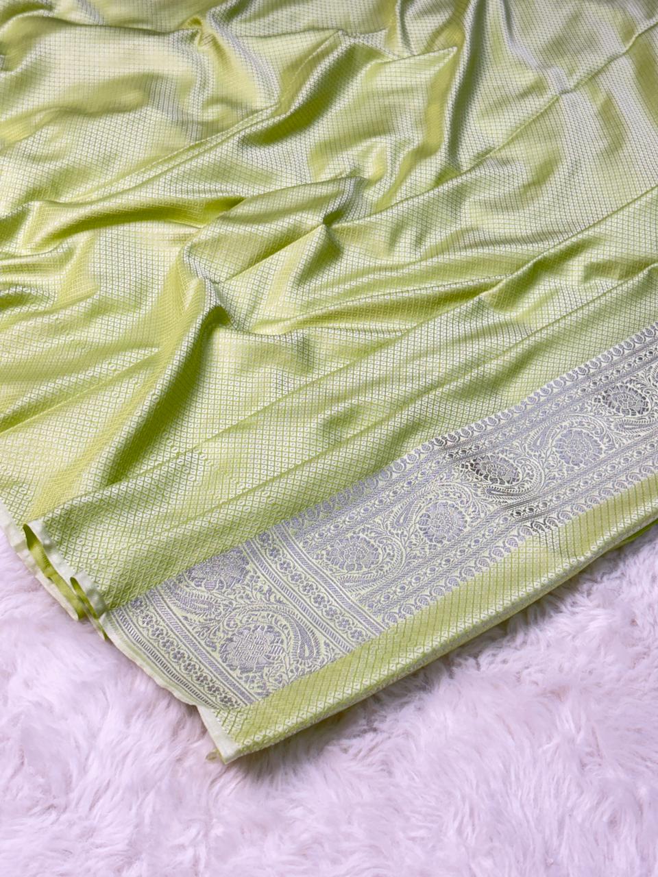 Mashru silks Tilffi Cutwork Jaal Design Saree