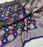 Banarasi Handloom Pure Katan  Cutwork Jangla Saree