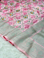Mashru silks Tilffi Cutwork Jaal Design Saree
