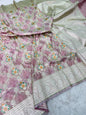 Mashru silks Tilffi Cutwork Jaal Design Saree