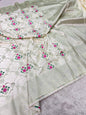 Mashru silks Tilffi Cutwork Jaal Design Saree