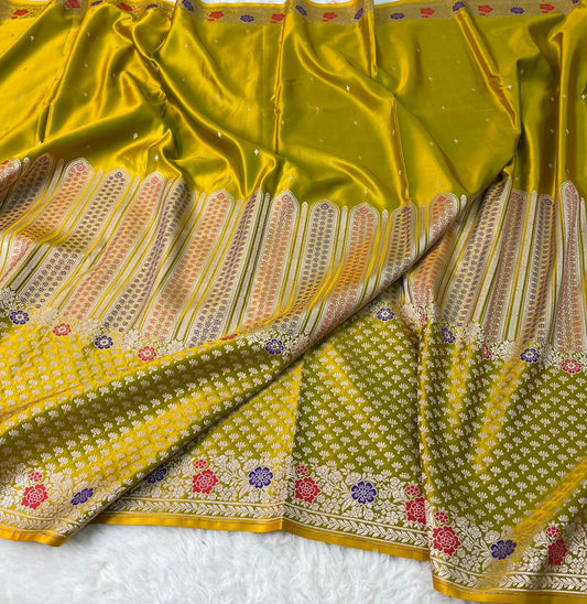 Banarasi Handloom Mashru Silk Saree