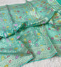 Banarasi Handloom Semi Cotton Tilffi  jamdhani saree