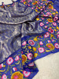 Banarasi Handloom pure kora Organza Heavy Embriodery Saree