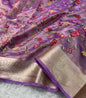 Pure Tissue Petit Point Embroidery Saree