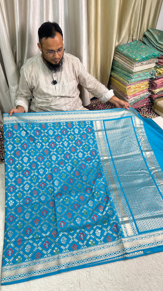 Semi Katan silks Ghadchola saree