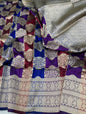 Banarasi Handloom Pure Katan  Cutwork Jangla Saree